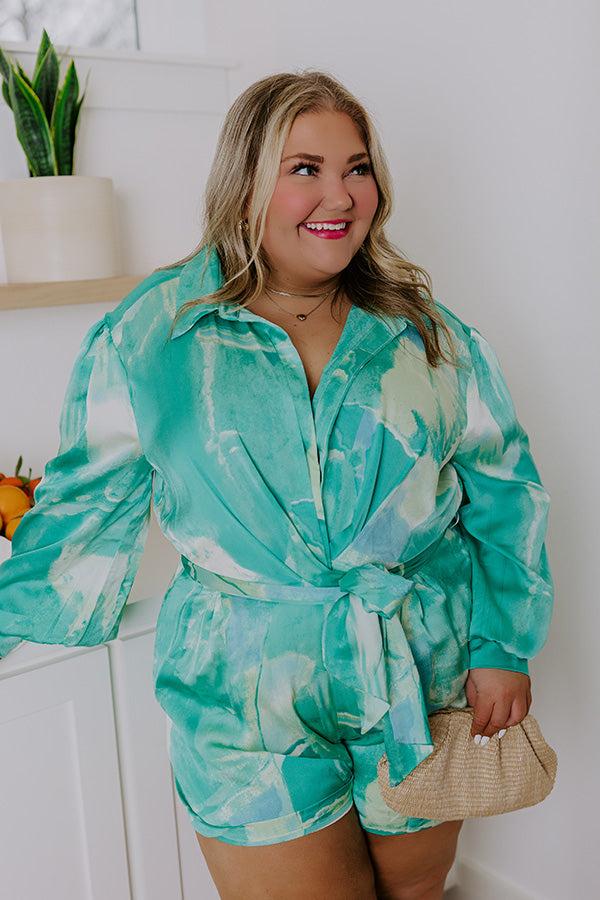 Impressions Sassy And Chic Satin Romper Curves