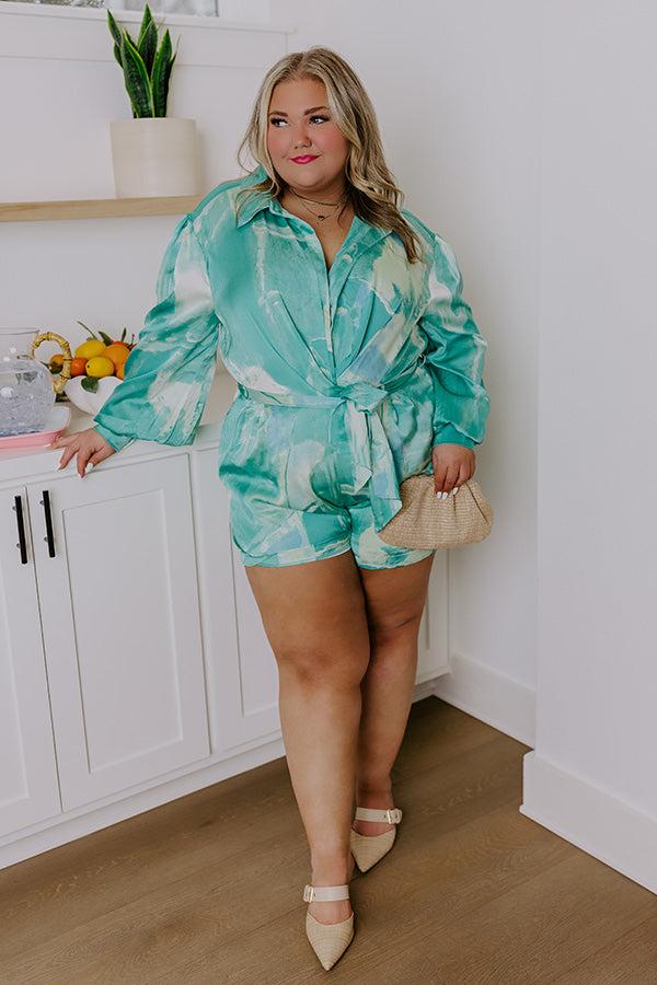 Impressions Sassy And Chic Satin Romper Curves