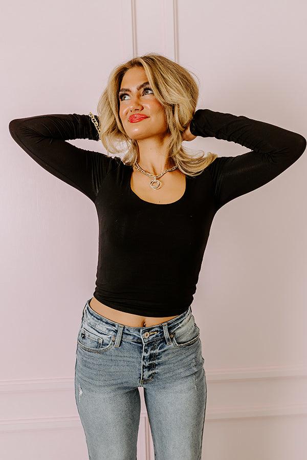 Impressions Sassy And Chic Top In Black