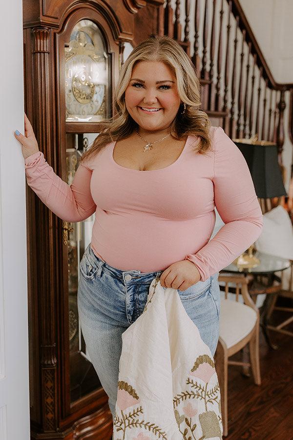Impressions Sassy and Chic Top in Pink Curves