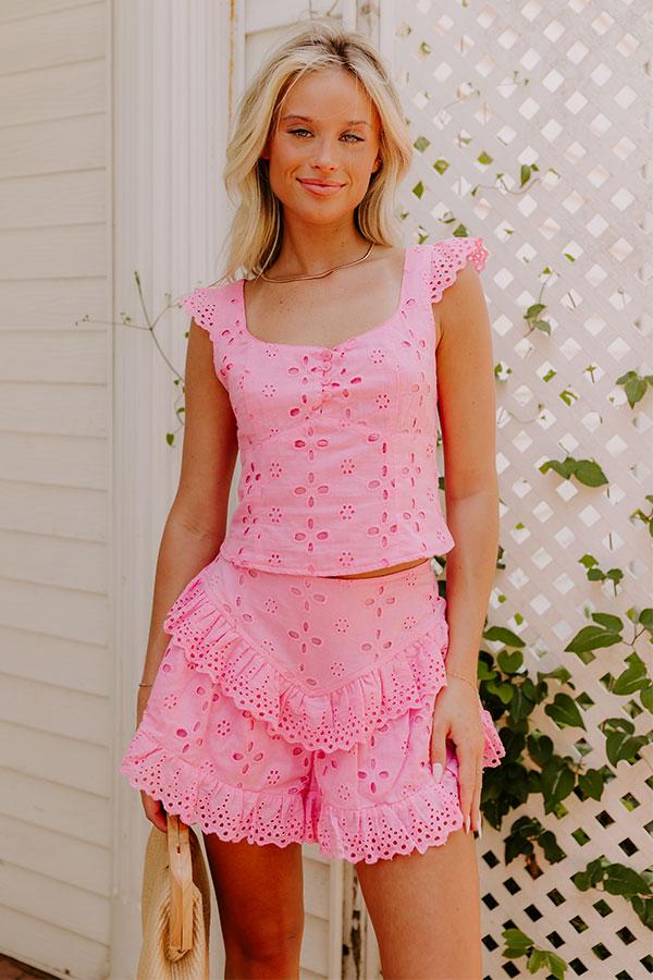 Impressions Sassy Statement Eyelet Top