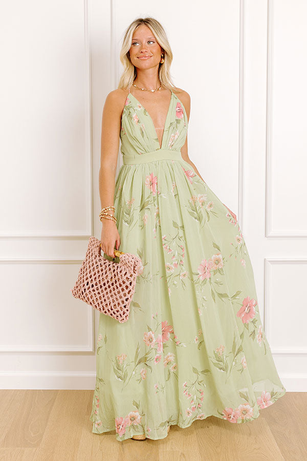 Impressions Sauvignon Sweet Floral Maxi Dress