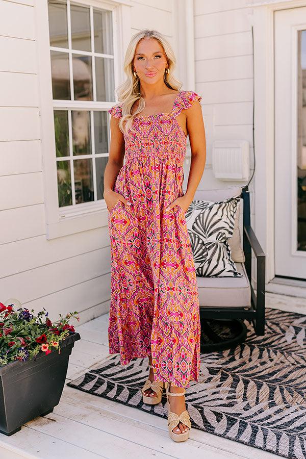 Impressions Savannah Estate Smocked Maxi Dress