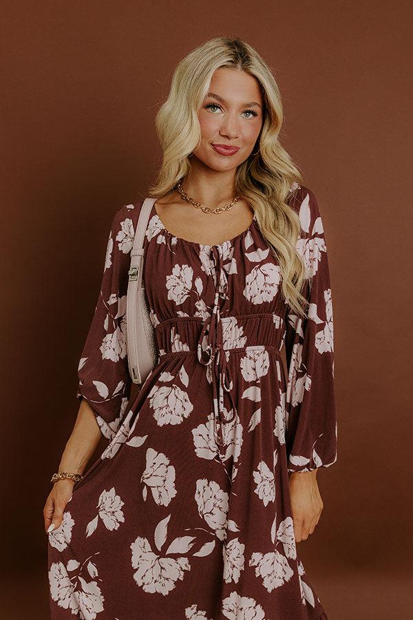 Impressions Savannah Weekend Floral Midi Dress