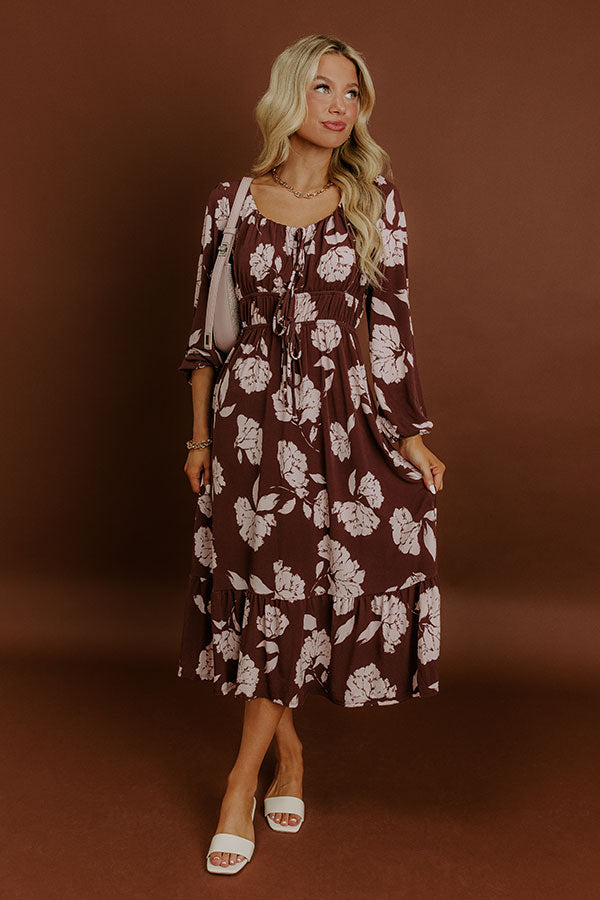 Impressions Savannah Weekend Floral Midi Dress