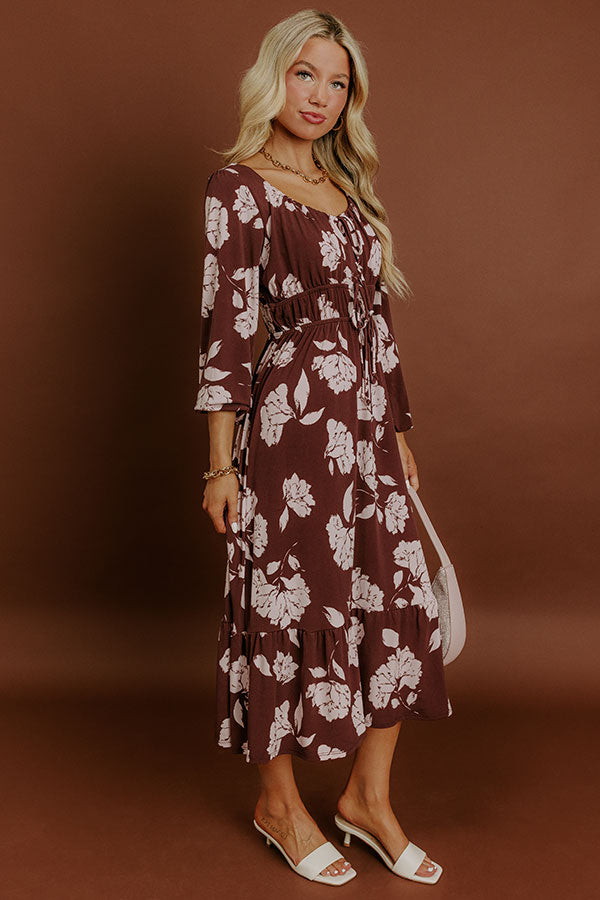 Impressions Savannah Weekend Floral Midi Dress