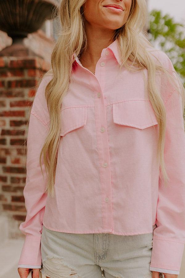 Impressions Savvy Chic Button Down Top