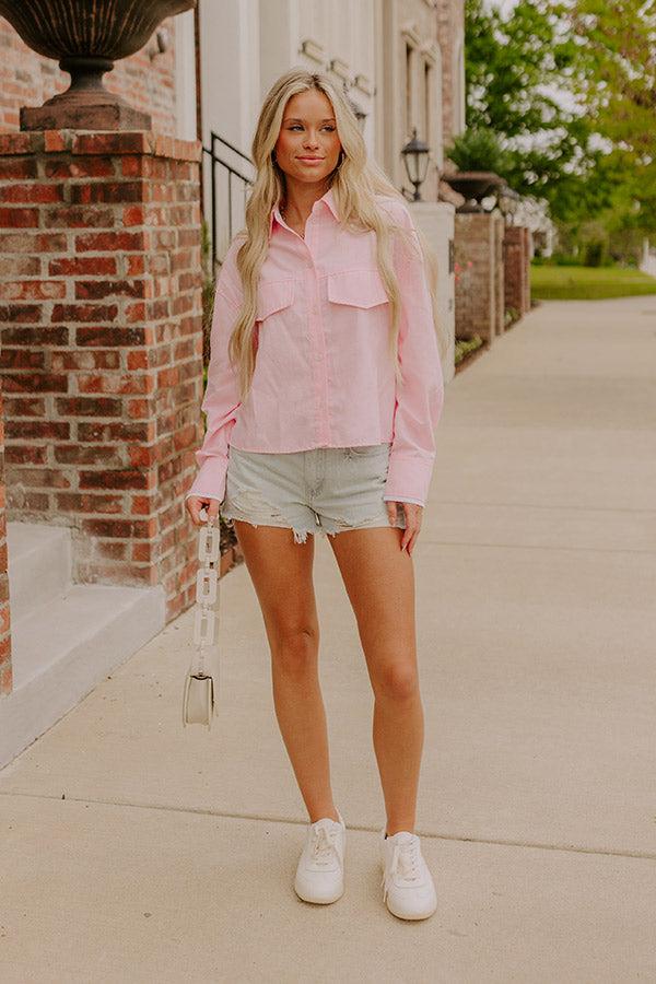 Impressions Savvy Chic Button Down Top