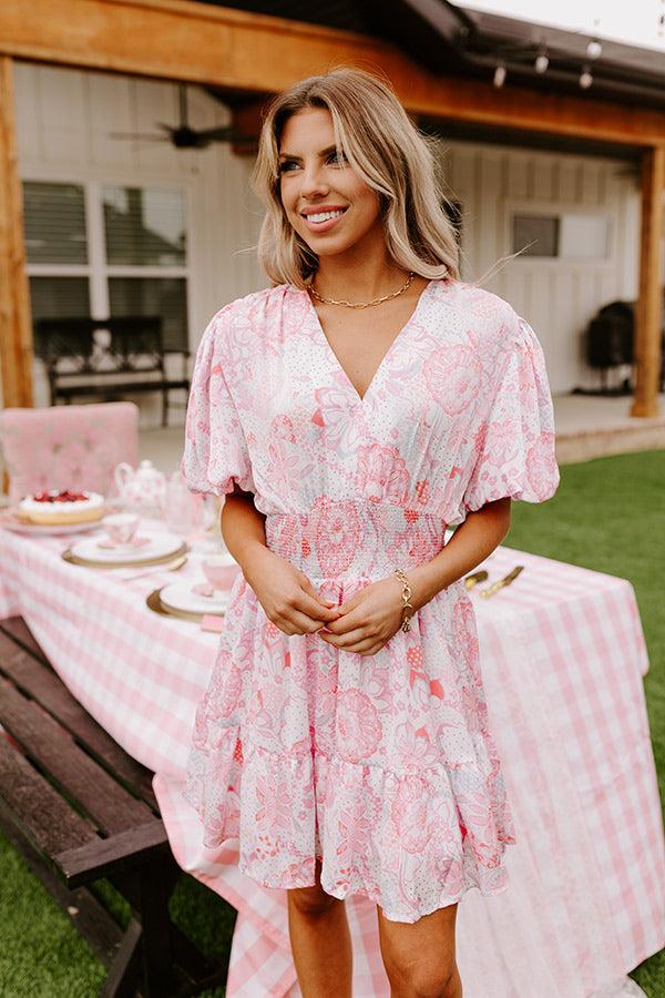 Impressions Seashore Symphony Smocked Mini Dress