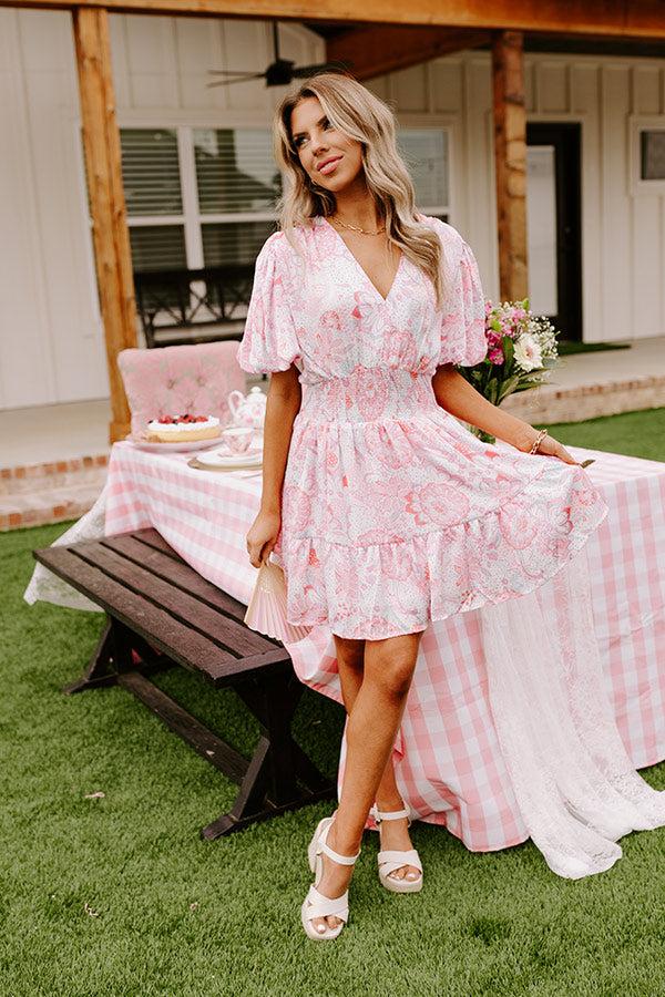 Impressions Seashore Symphony Smocked Mini Dress
