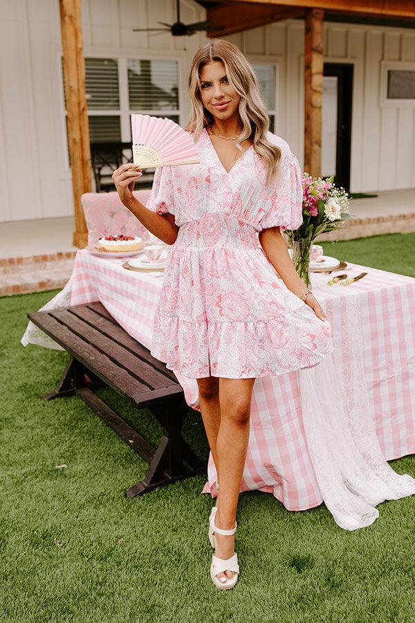 Impressions Seashore Symphony Smocked Mini Dress
