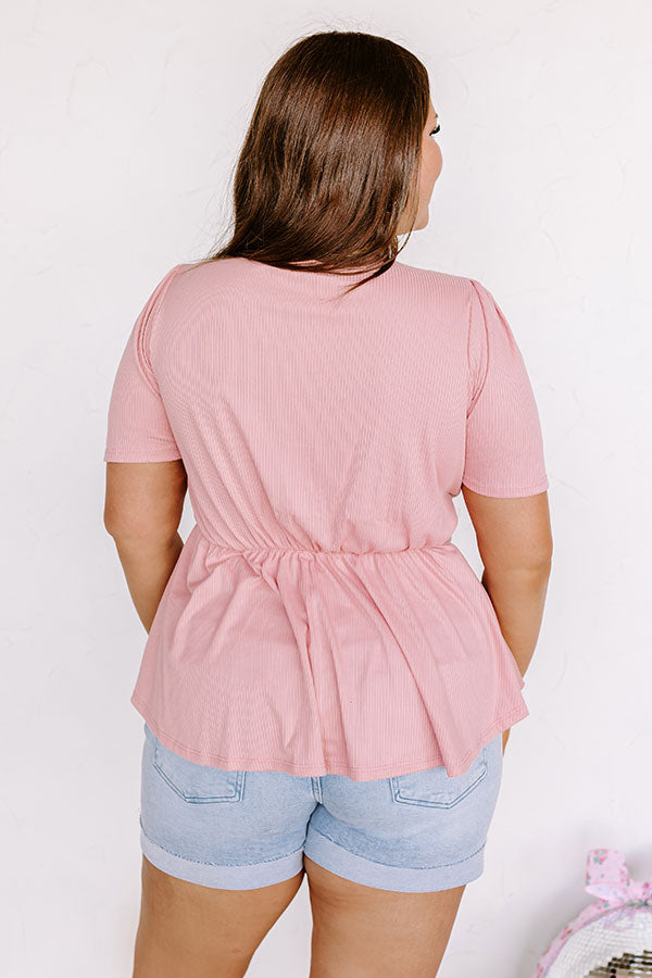 Impressions Secret Circle Top In Pink Curves