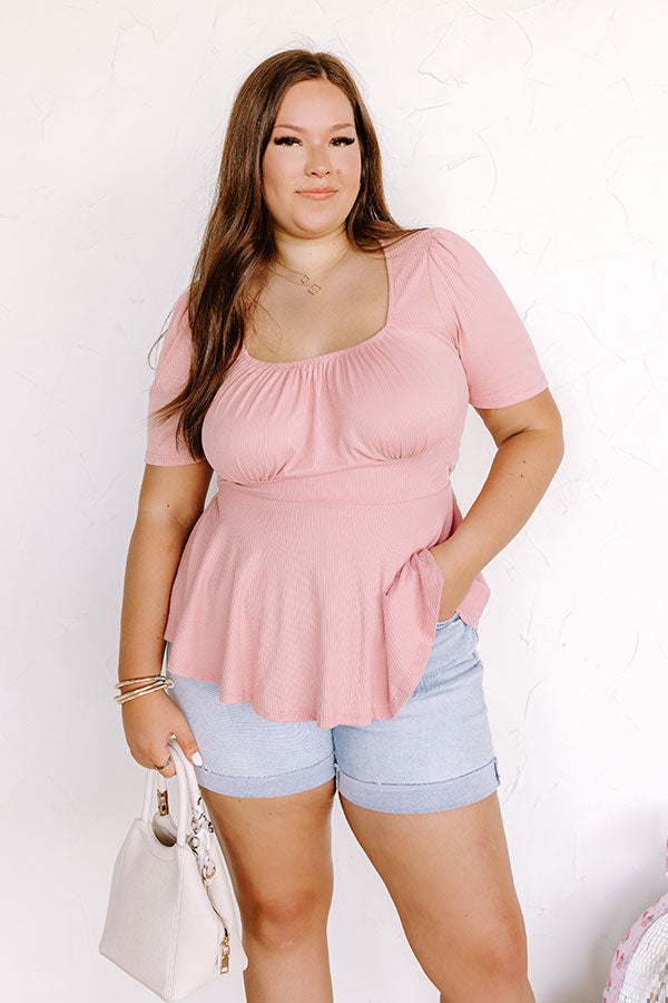 Impressions Secret Circle Top in Pink Curves
