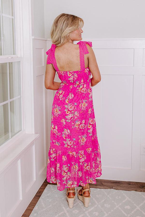 Impressions Secret Rose Garden Midi Hot Pink