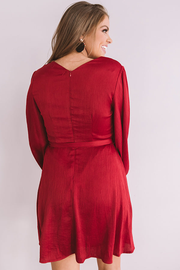 Impressions Secretly Smitten Dress In Wine