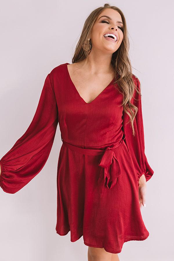 Impressions Secretly Smitten Dress In Wine