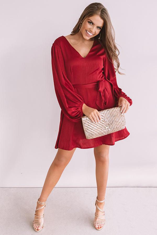 Impressions Secretly Smitten Dress in Wine