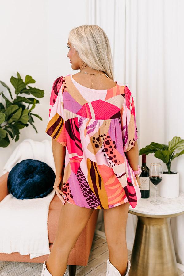 Impressions Seeking Sunshine Shift Top In Blush