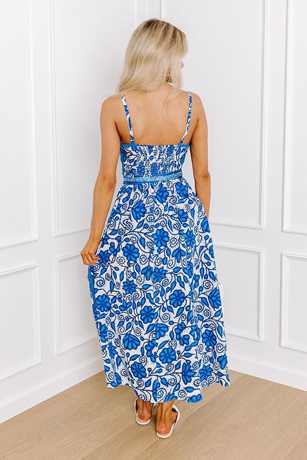 Impressions Serene Garden Linen-Blend Midi