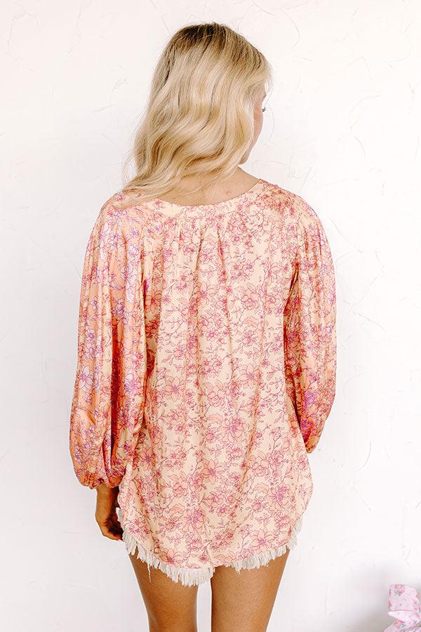 Impressions Serene Garden Satin Shift Top