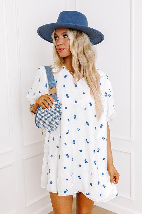 Impressions Serene Sands Embroidered Mini Dress