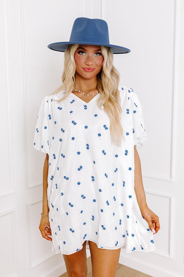 Impressions Serene Sands Embroidered Mini Dress