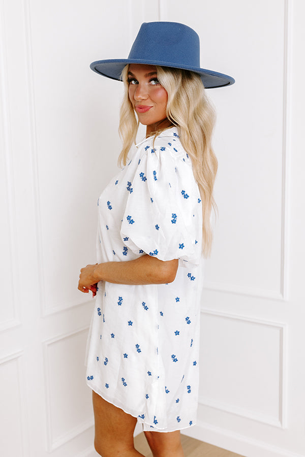 Impressions Serene Sands Embroidered Mini Dress