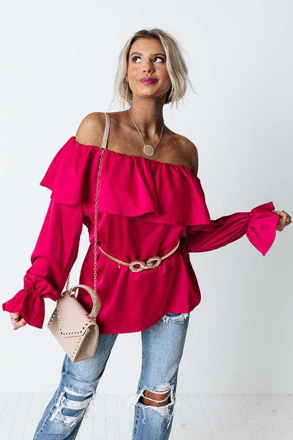 Impressions Serving Up Sass Top In Raspberry