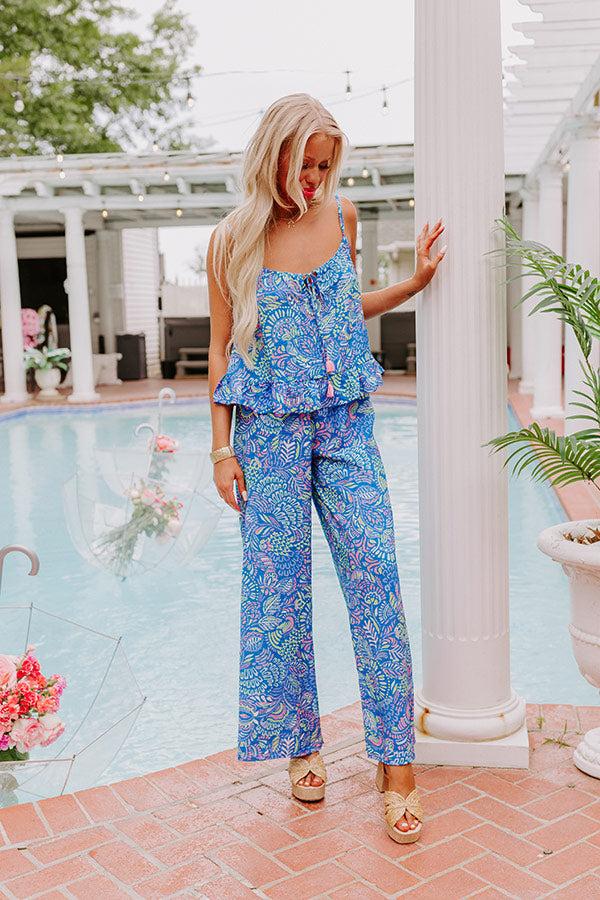 Impressions Set For Vacay Tank In Cobalt Blue