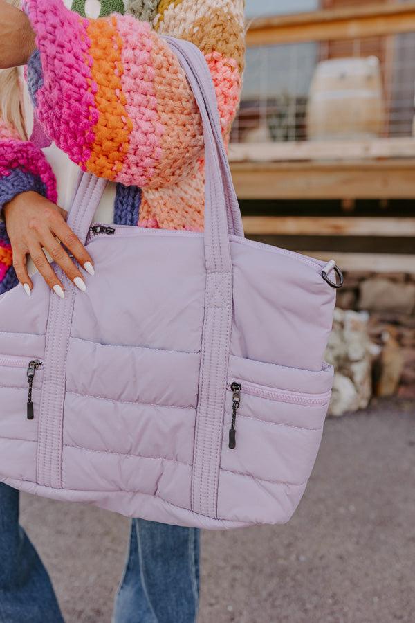 Impressions Sharp Witted Quilted Tote In Lavender