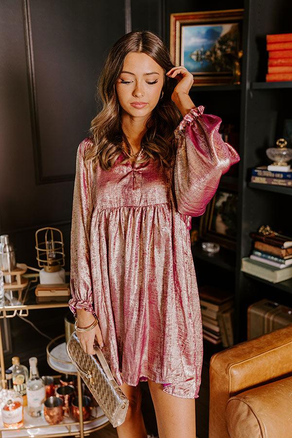 Impressions Shine Bright Metallic Mini Dress