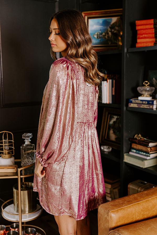 Impressions Shine Bright Metallic Mini Dress