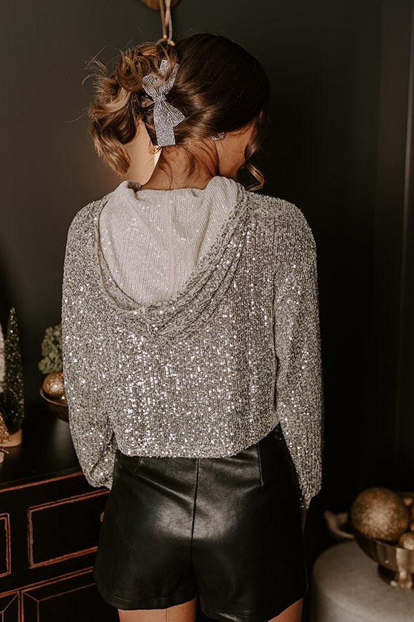 Impressions Shine Bright Sequin Sweater Top