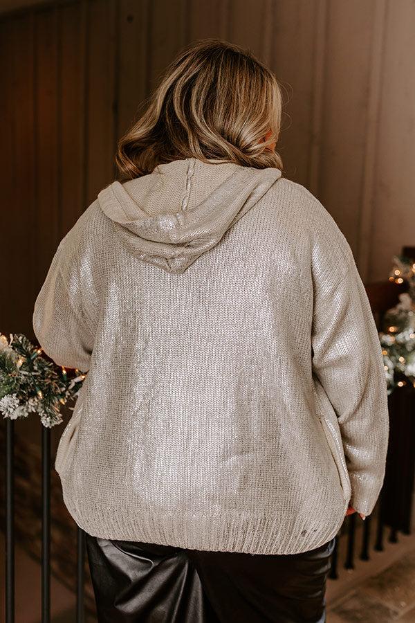 Impressions Shine On Knit Metallic Sweater Curves