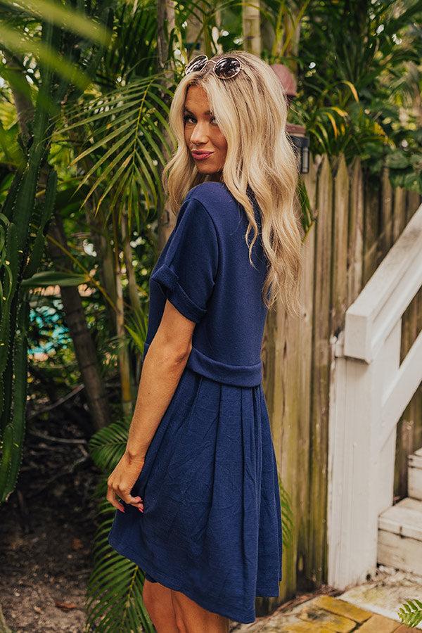 Impressions Simple Moment Mini Dress In Navy