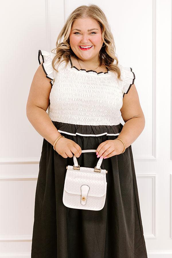 Impressions Simply Luxe Smocked Midi Dress Curves