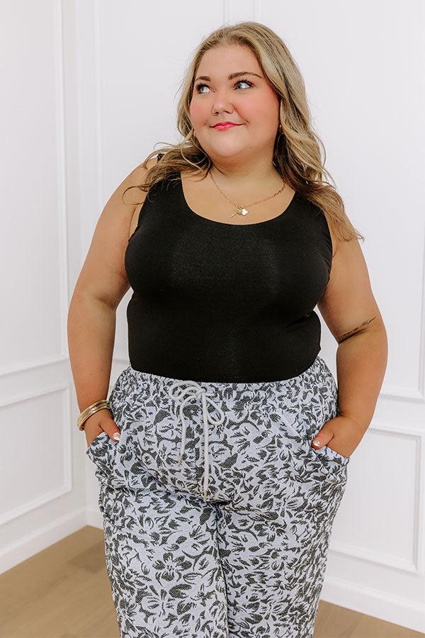 Impressions Simply Luxe Tank In Black Curves