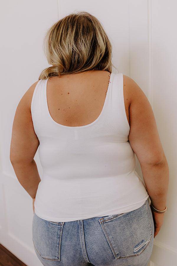 Impressions Simply Luxe Tank In White Curves