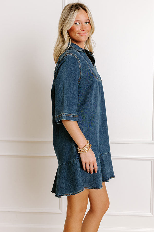 Impressions Simply Sweet Denim Mini Dress