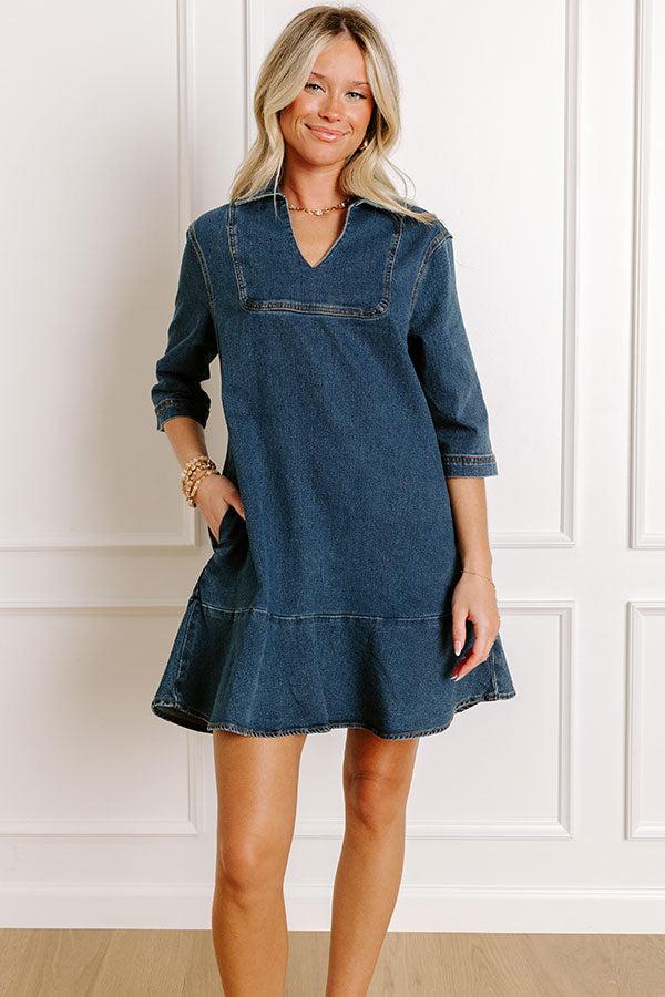 Impressions Simply Sweet Denim Mini Dress