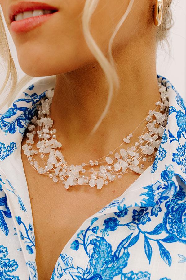 Impressions Simply Sweet Layered Necklace In White
