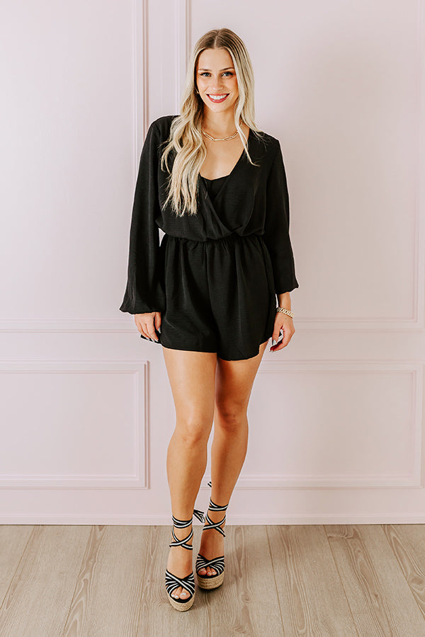Impressions Simply Sweet Romper In Black
