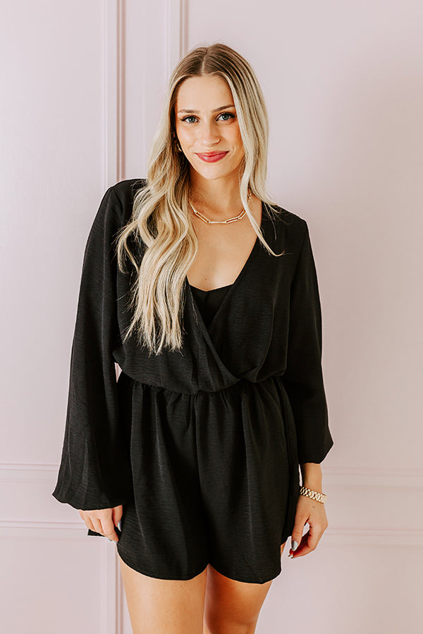 Impressions Simply Sweet Romper In Black