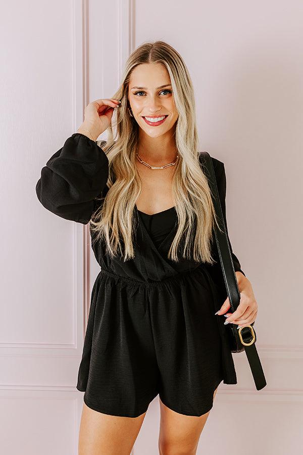 Impressions Simply Sweet Romper in Black