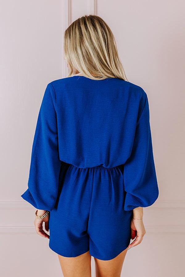 Impressions Simply Sweet Romper In Royal Blue