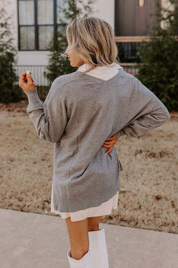 Impressions Sincerely Snuggly Sweater Top In Grey