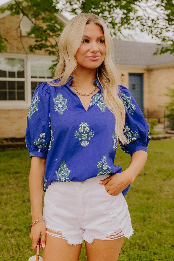 Impressions Sip In Style Floral Top