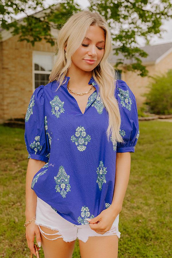 Impressions Sip In Style Floral Top