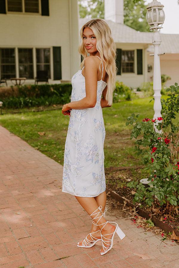 Impressions Skyline Soirée Jacquard Floral Midi