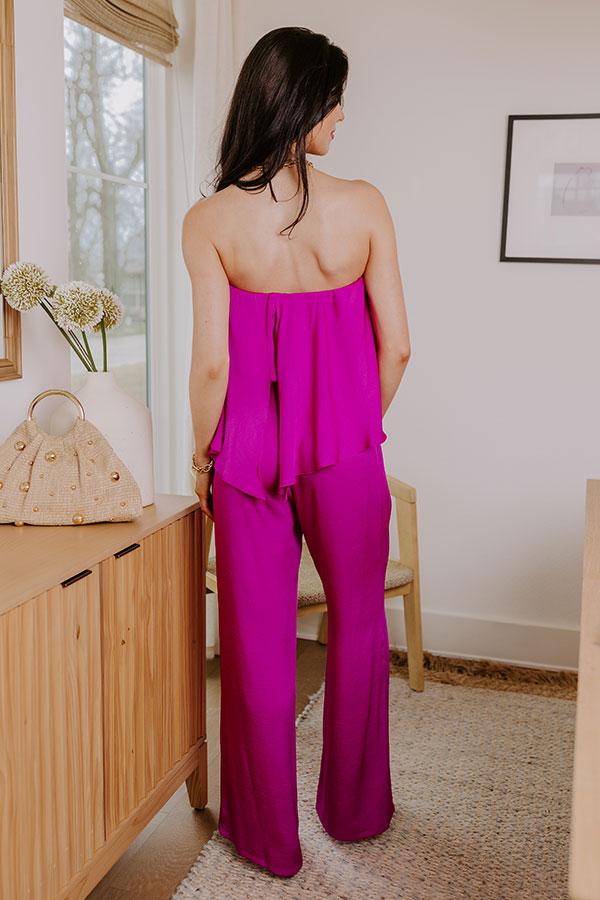 Impressions Skyline Views Jumpsuit In Orchid